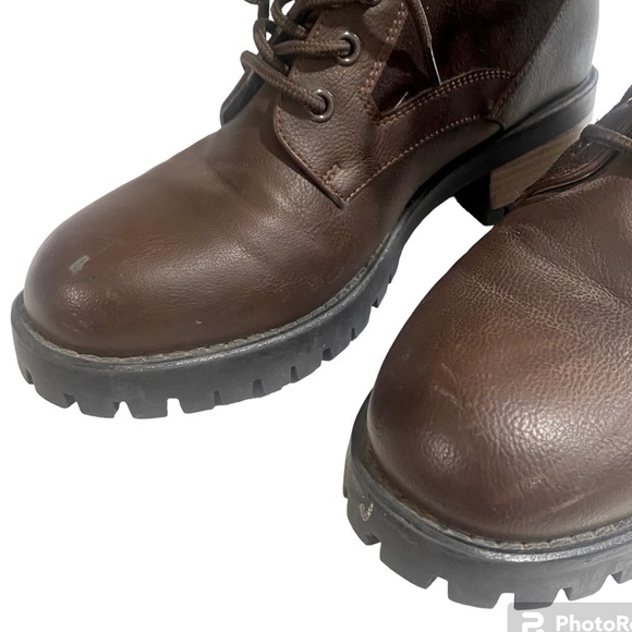 DREAM PAIRS Women's Military Lace Up Combat Boots Chelsea Ankle Booties 7.5 - Picture 5 of 8